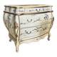 Commode chinoise laquée ivoire avec incrustations de geishas en nacre
