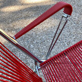 Scoubidou and chrome armchair 1970