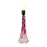 Purple Crystal Table Lamp Val Saint Lambert Swirl Sixties