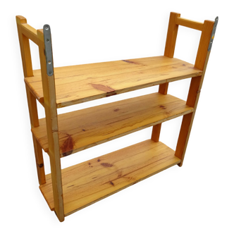 Modular wall shelf in vintage pine from the 70s/80s