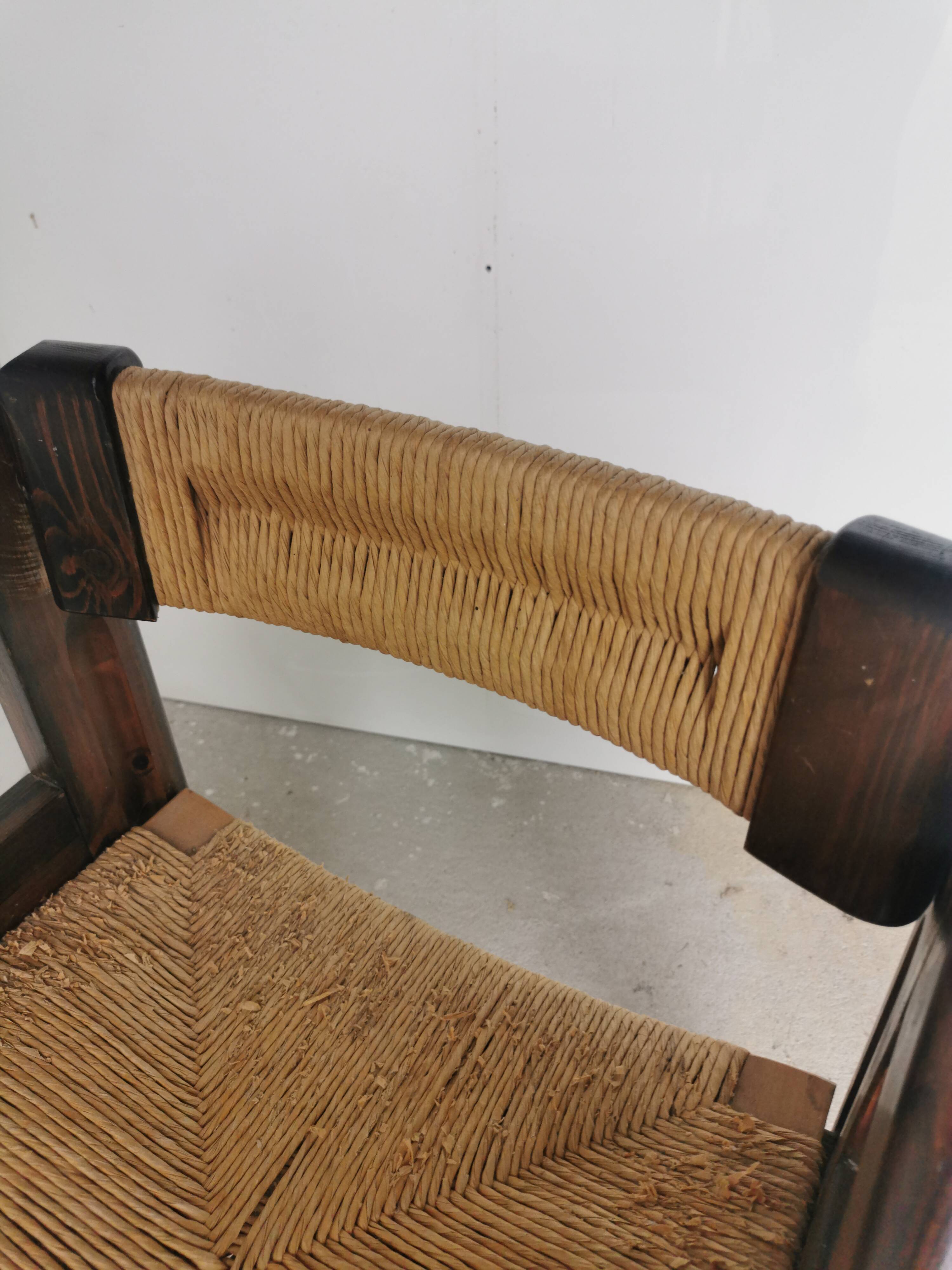 Brutalist italian design armchair