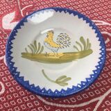 Saucer or small plate earthenware Charolles rooster pattern