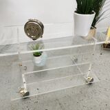 Vintage TV furniture David Lange plexiglass