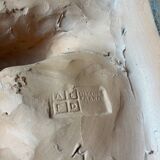 Terracotta dog signed R. Pollin