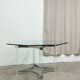 Octagonal dining table, Italian design, circa 1970.