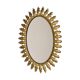 Deknudt sun mirror sunburst mirror oval gold-colored metal 70x56cm