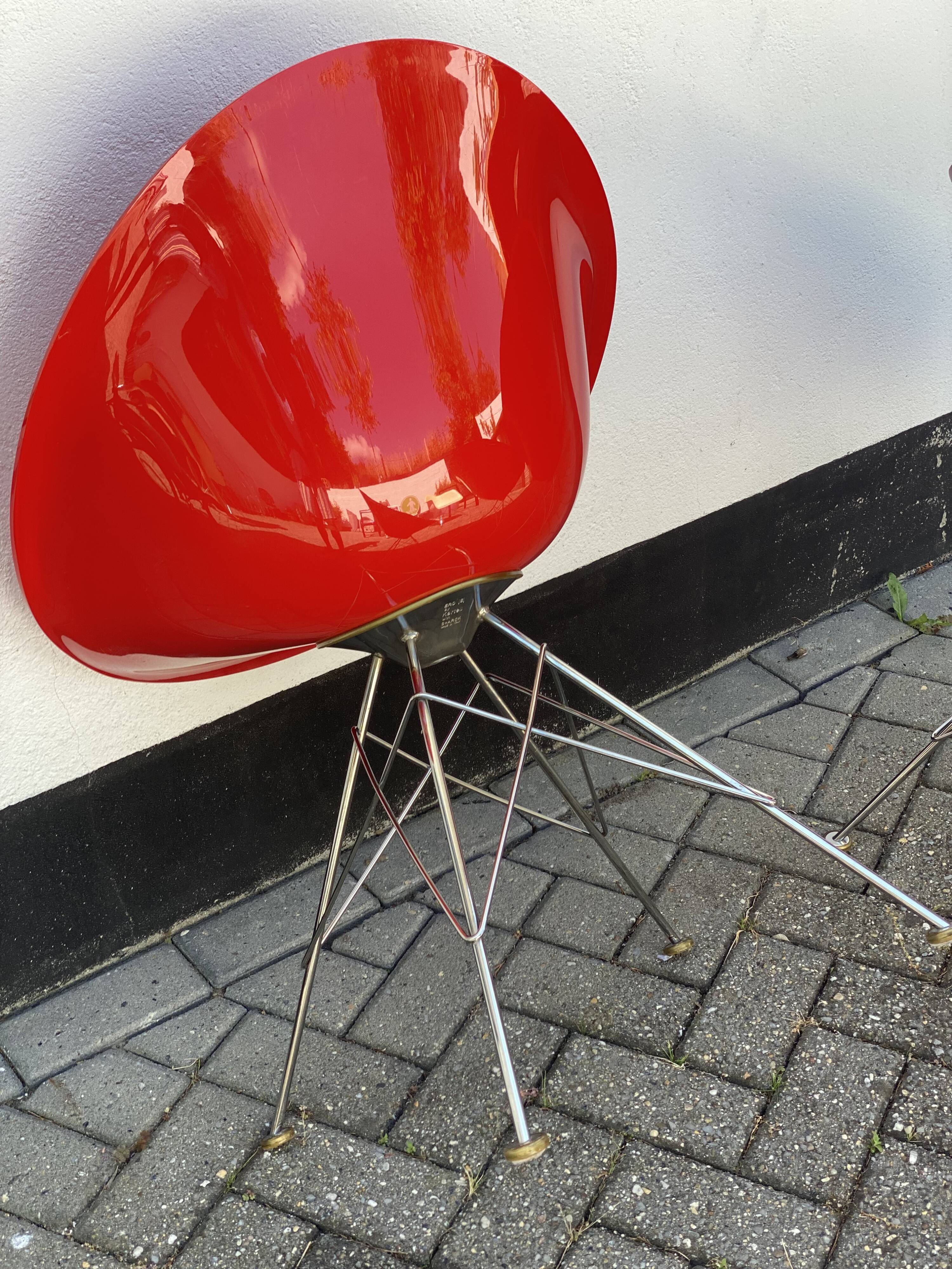 Eros chair with wire base by Philippe Starck, Kartell