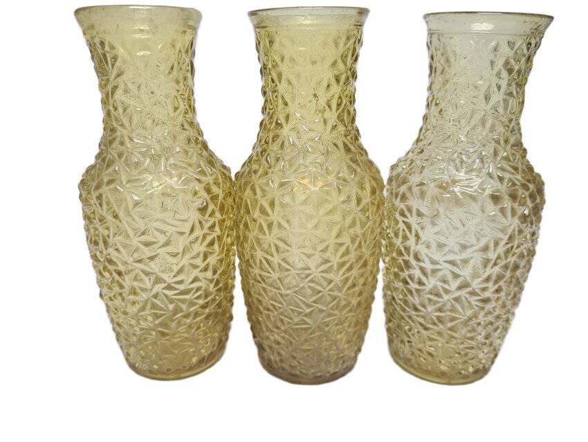 3 vases de HSG Prądniczanka, Pologne, années 1970