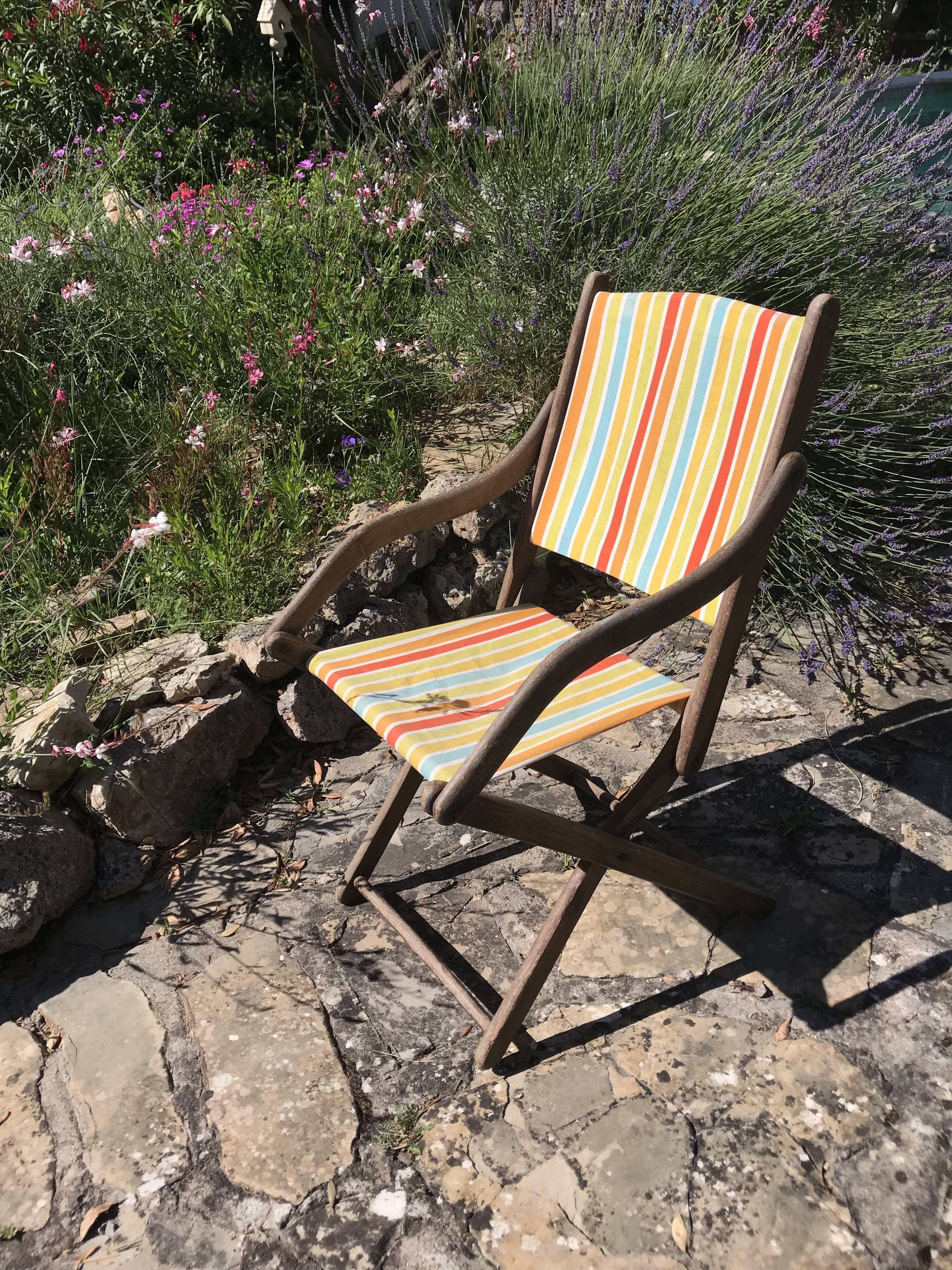 Vintage garden folding chair