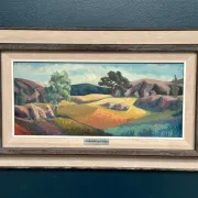 Original Swedish Oil on Panel – "Landscape" by Gunnar Munther – Signed – Vintage and Framed – 64 × 38 cm (25.2" × 15")
