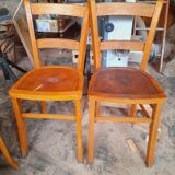 Lot 6 mismatched bistro chairs