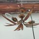 Golden leaf chandelier