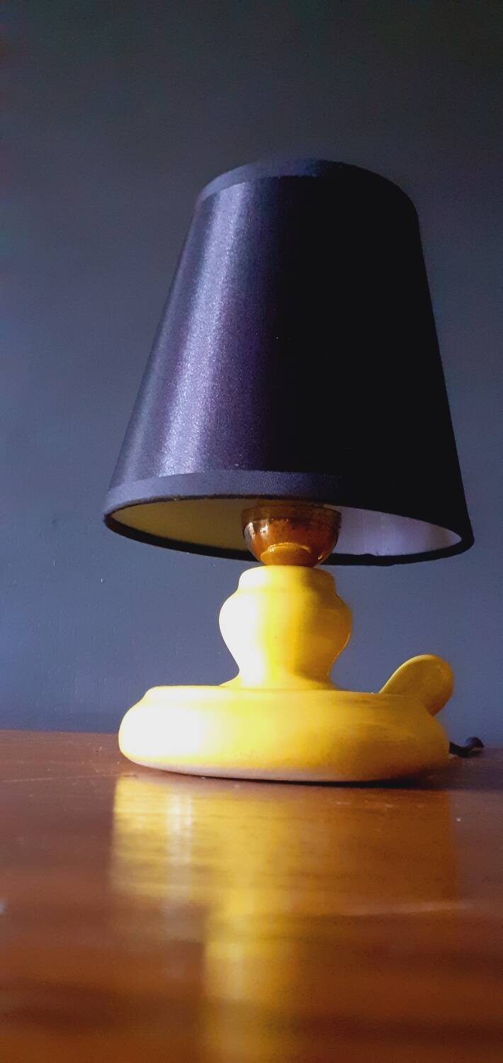 1950s ceramic lamp base in the shape of a hand candle holder