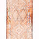 Pale orange herki runner rug 74x392cm