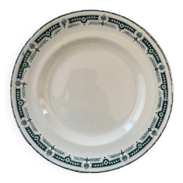 Assiette plate en faïence de Longwy - Modèle Josette
