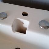 Washbasin design epoch 1970s enamelled ceramic