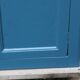 Vintage deep blue Parisian sideboard & natural wood top