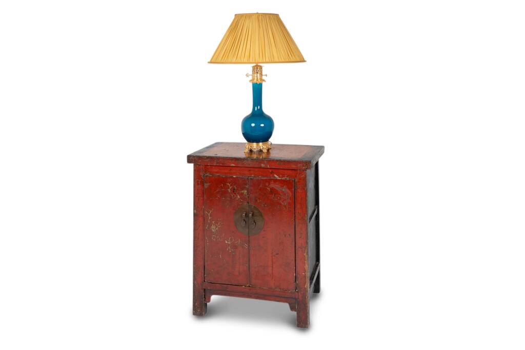 Two Chinese red lacquer sideboards. Nineteenth century.