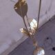 Floral floor lamp in pearlescent Capiz, 1970s.