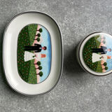 Villeroy & Boch trinket dish and candy dish with naive Laplau decoration