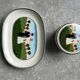Villeroy & Boch trinket dish and candy dish with naive Laplau decoration