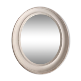 Miroir classique en bois blanc ovale 49,50 x 40cm
