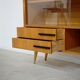 Buffet Vaisselier en bois blond Libena , ex Tchécoslovaquie 1970