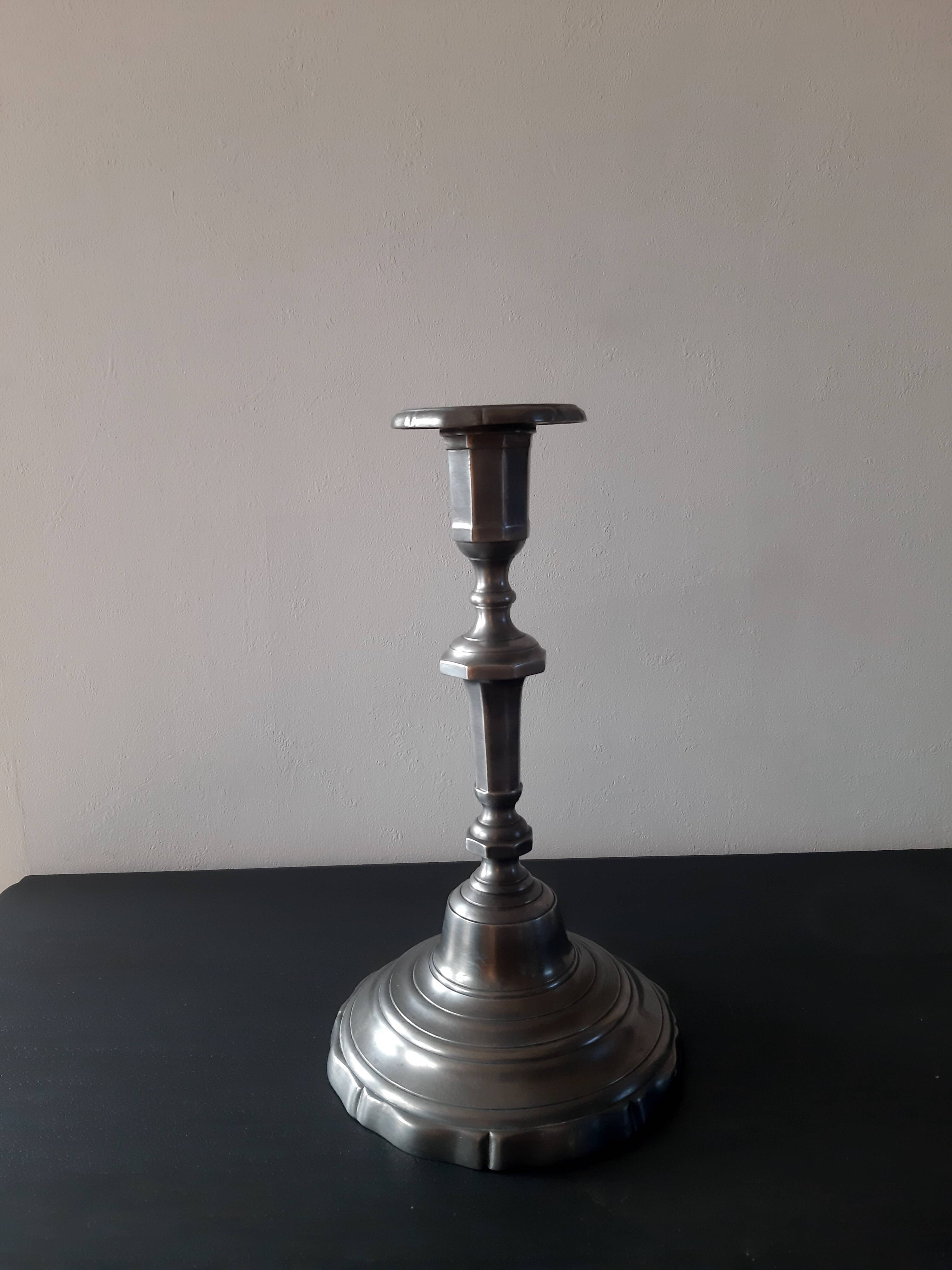 Tin candle holder
