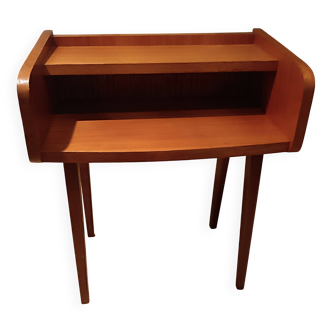 Vintage bedside table in solid teak