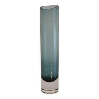 Vase scandinave en verre sommerso 1960