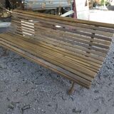 Cast iron and oak garden bench