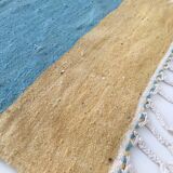 Moroccan Berber Kilim carpet ecru with colorful flats 290x179cm