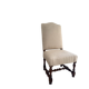 Antique Louis XIII style chair in walnut – fully reupholstered