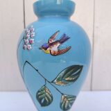 Opaline vase, Napoleon III flower bouquet decoration