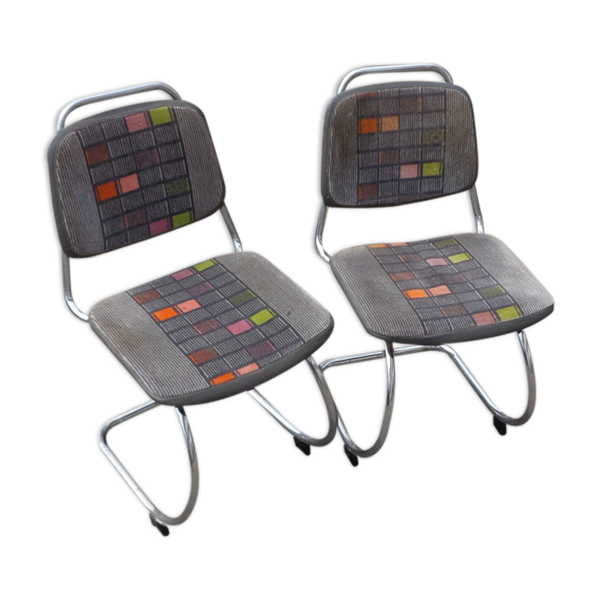 Duo de chaises vintage cantilever