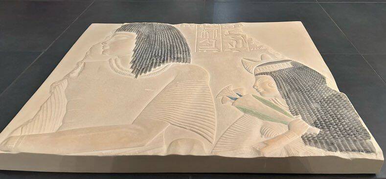 Copy of an Egyptian relief cast from the Louvre.