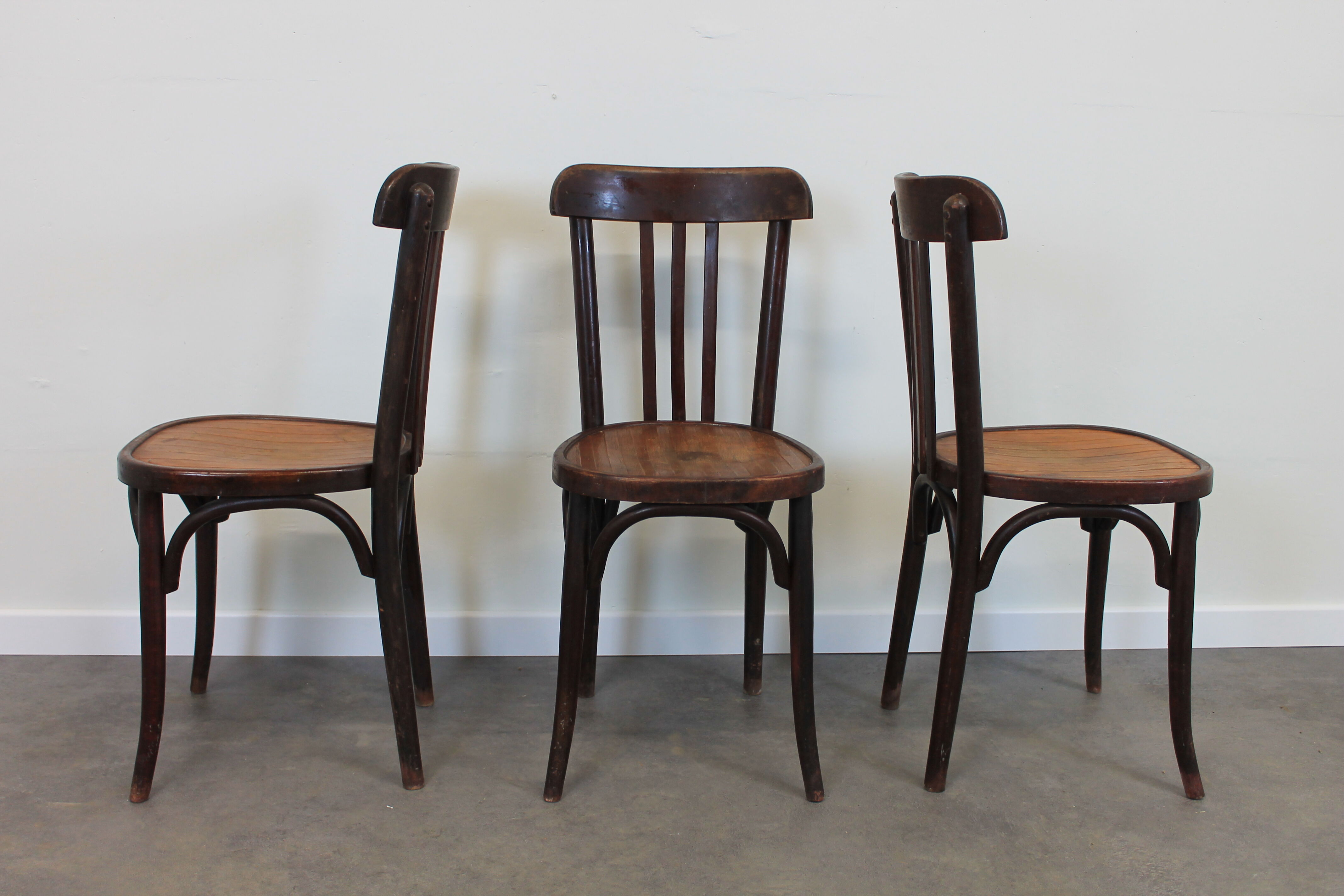 Série de 3 chaises bistrot