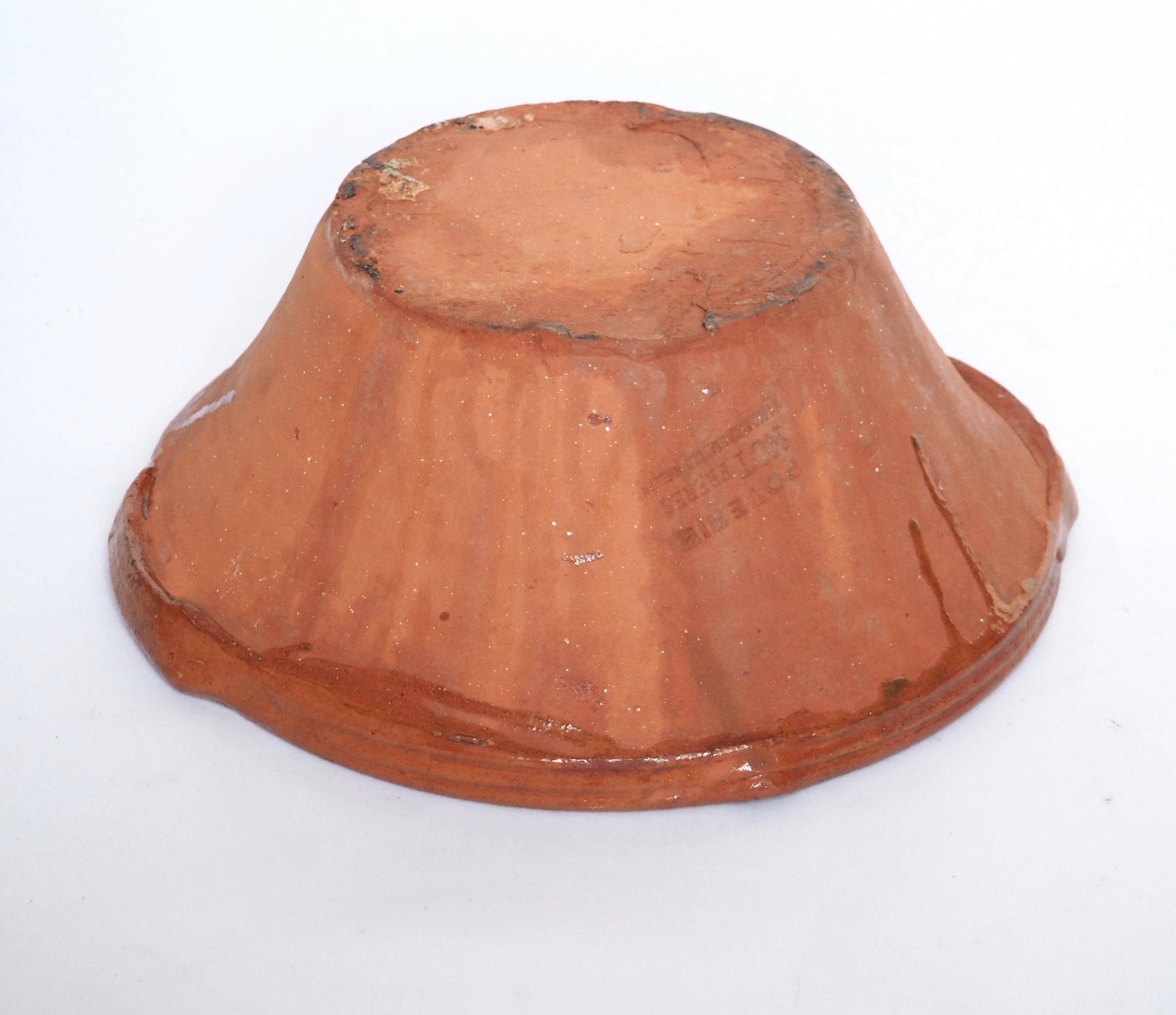 Enamelled terracotta salad bowl
