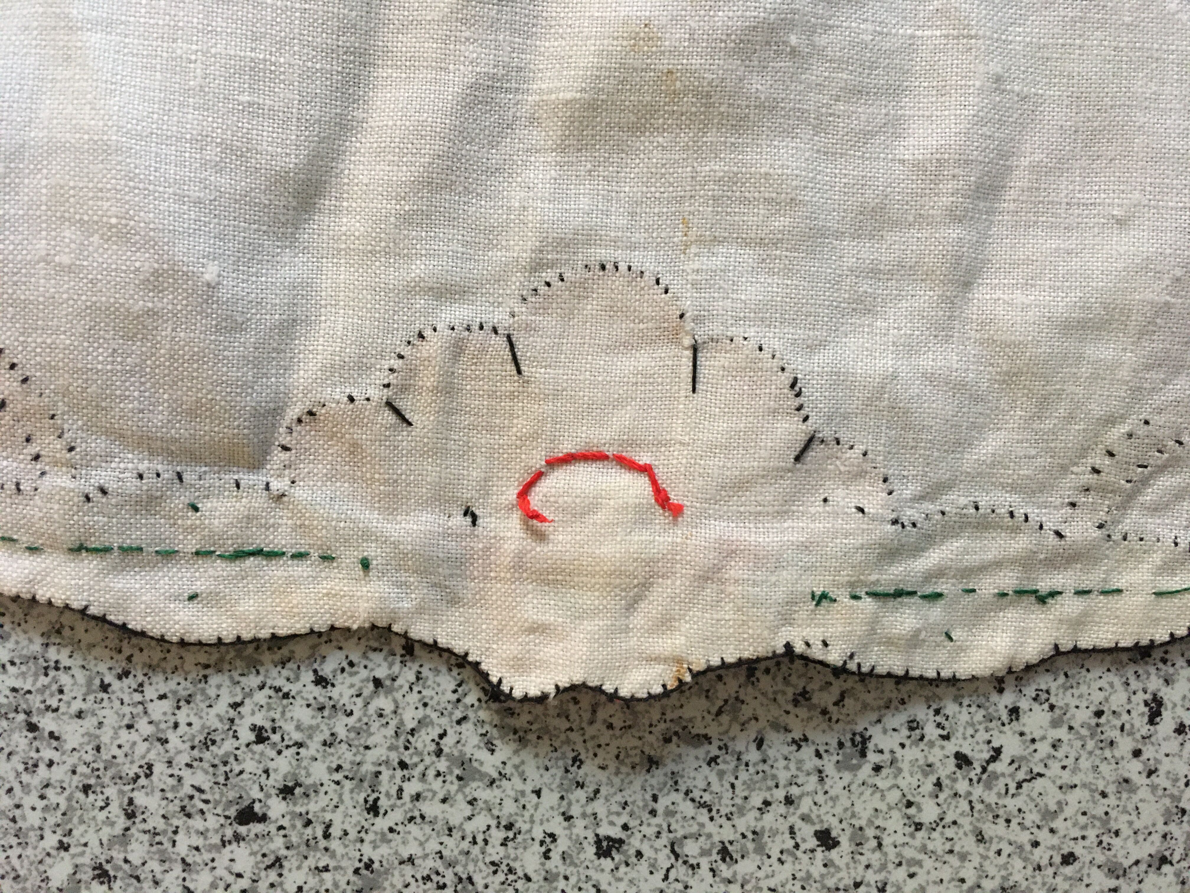 Vintage oval placemat 35x49