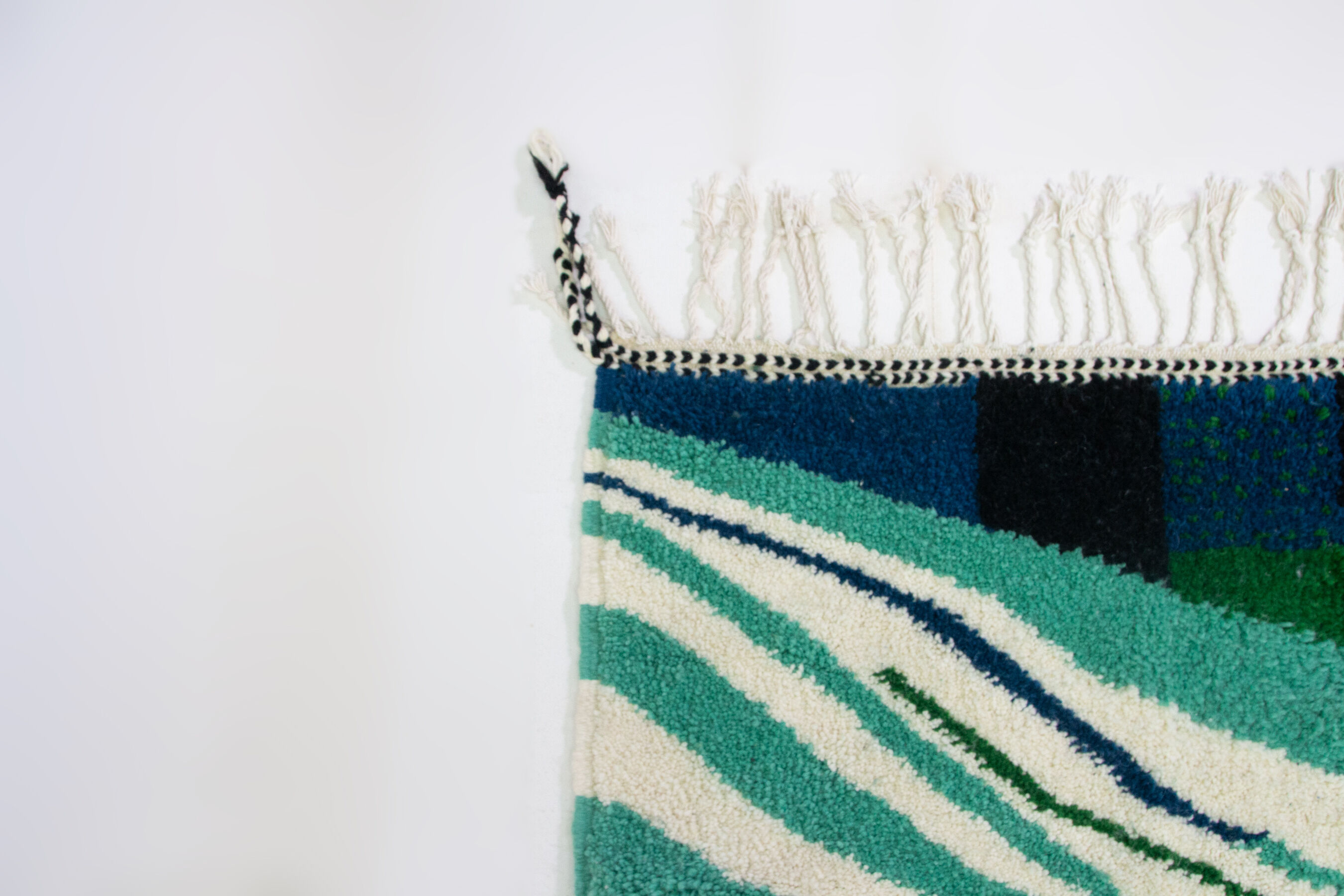 Beni ouarain rug, contemporary wool, moroccan handmade, unique piece signed designer khalil minka