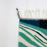 Beni ouarain rug, contemporary wool, moroccan handmade, unique piece signed designer khalil minka