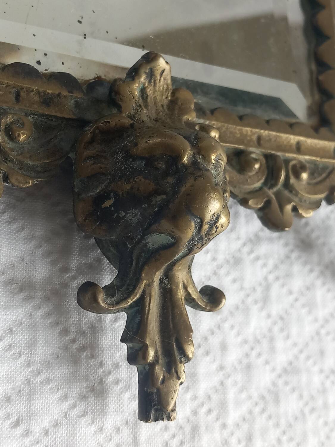 Pair of antique bronze mirrors – Louis XV / Rococo style – 19th century
