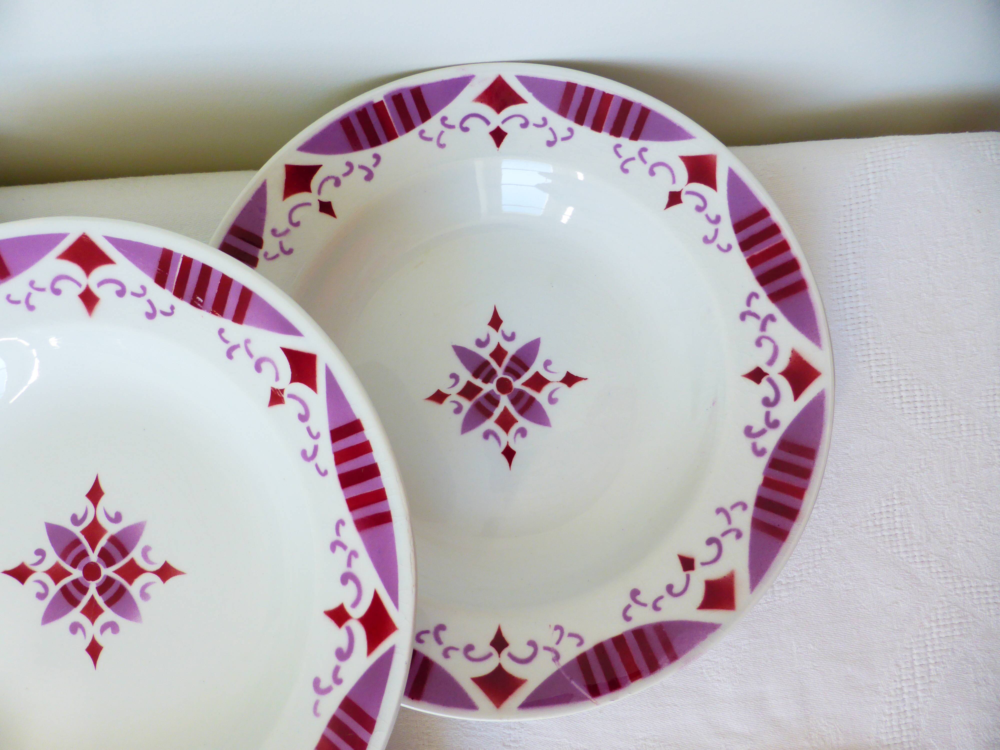 4 soup plates from Moulin des Loups and Hamage, Madeleine model 2106210