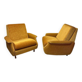 Pair of “Concordia” armchairs by Zol, France, 1960