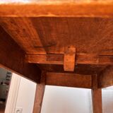 Table à manger ronde pliante en bois massif
