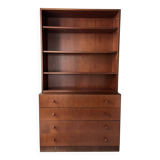 Bookcase, teak chest of drawers, 1960
