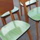 Set of 4 formica and wood chairs