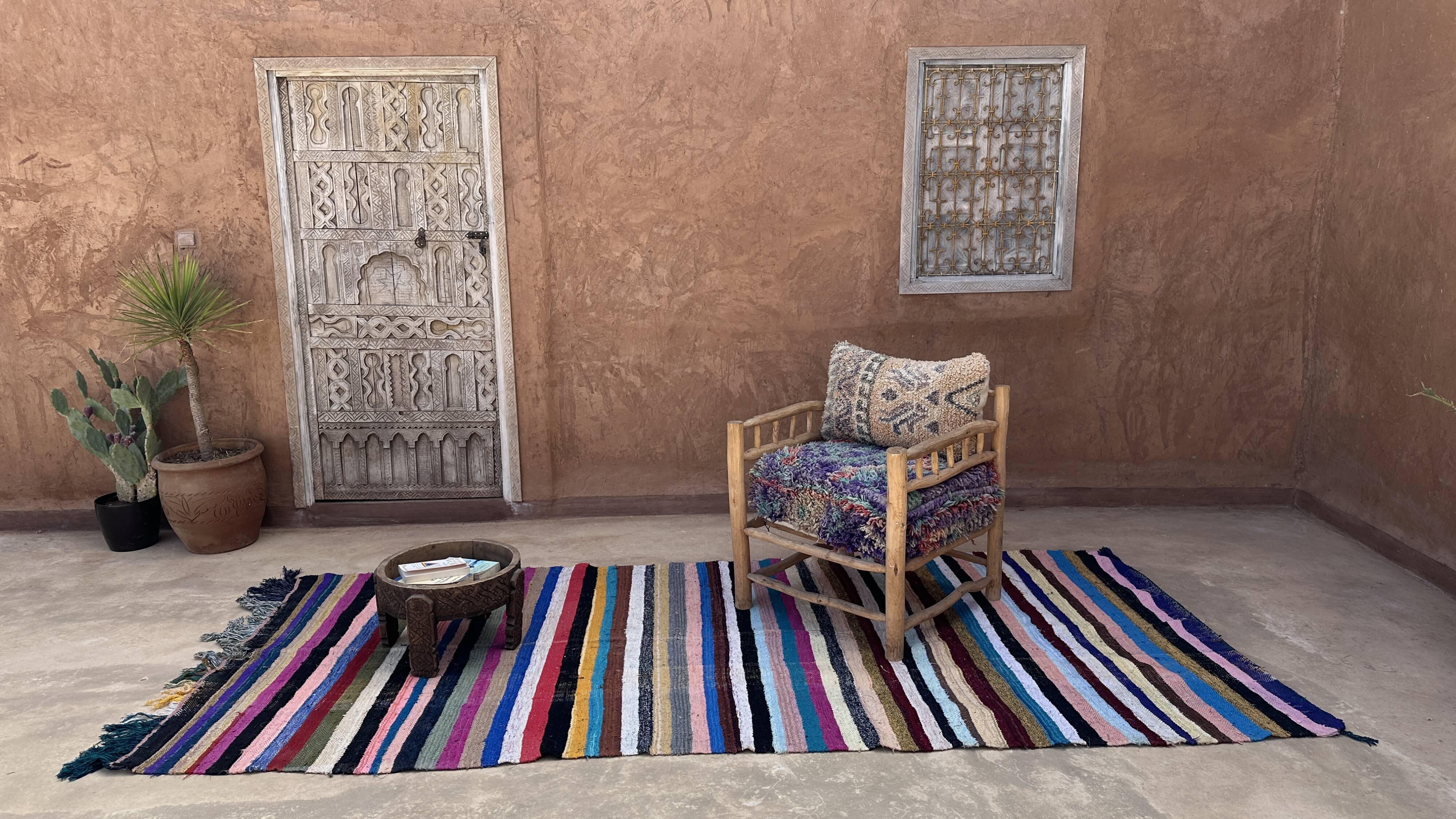 Colorful Moroccan rug - 146 x 332 cm