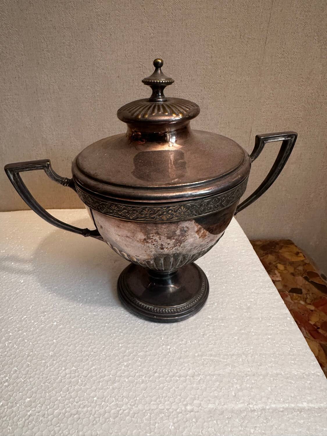 WMF antique silver-plated tea and coffee service AS Alpacca + tray – deb