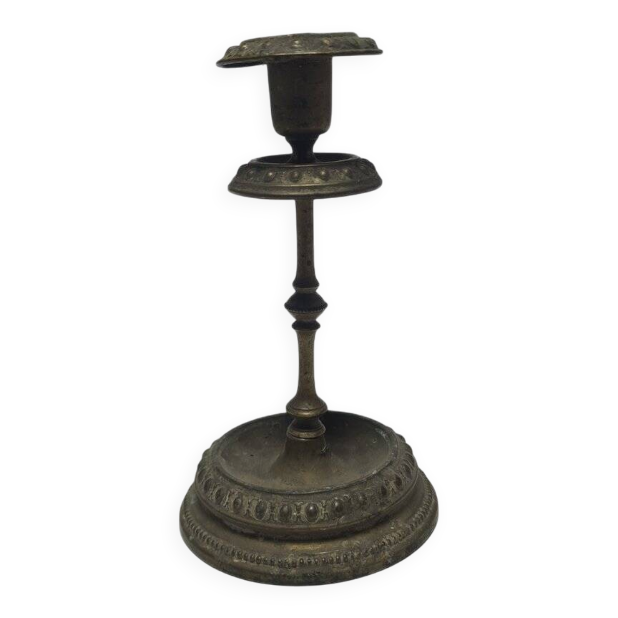 Austro-Hungarian Empire Biedermeier silver candleholder, 1890s